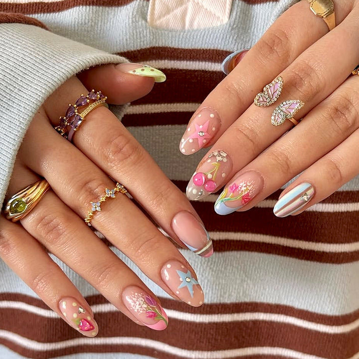 Artificial Fingernails with Creative Designs Bowlift