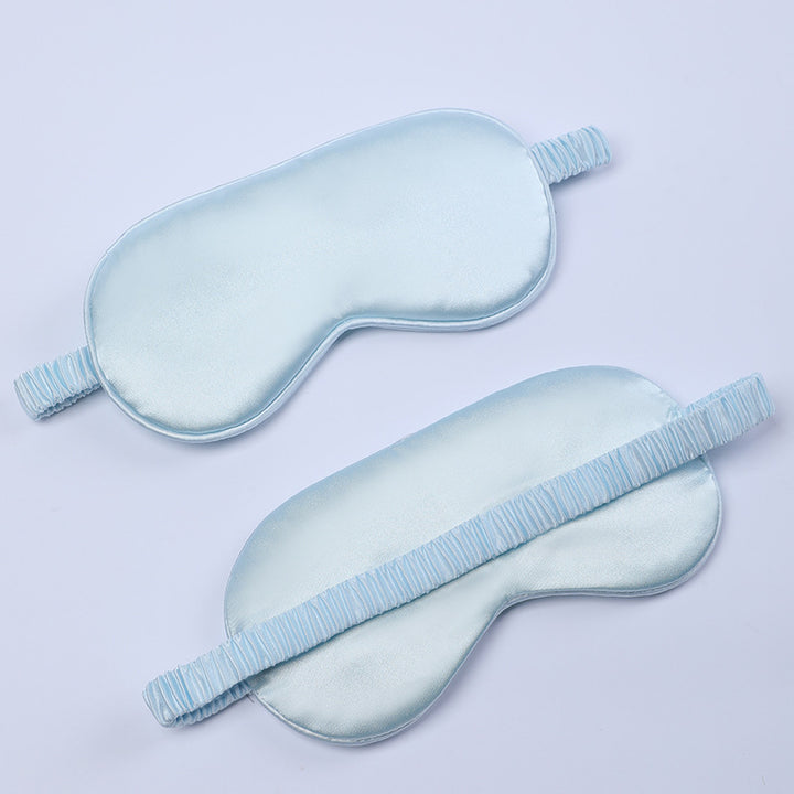 Women's nano silk sleep mask with padded eye area, adjustable elastic band, and storage pouch Bowlift