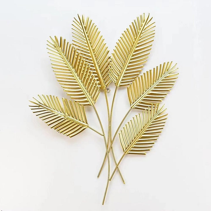 Elegant Leaf-Inspired Metal Wall Art Bowlift