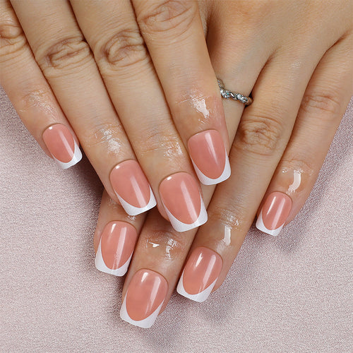 Premium Gel Press-On Nail Set with Glossy Finish Bowlift