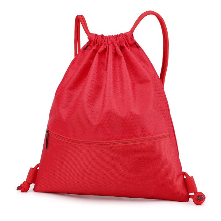 Honeycomb Patterned Drawstring Gym Bag Bowlift