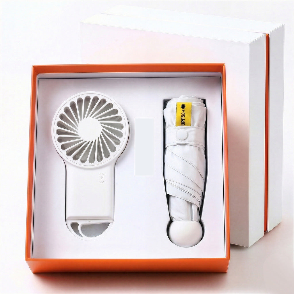 Unisex Portable Fan and Water Bottle Set Bowlift