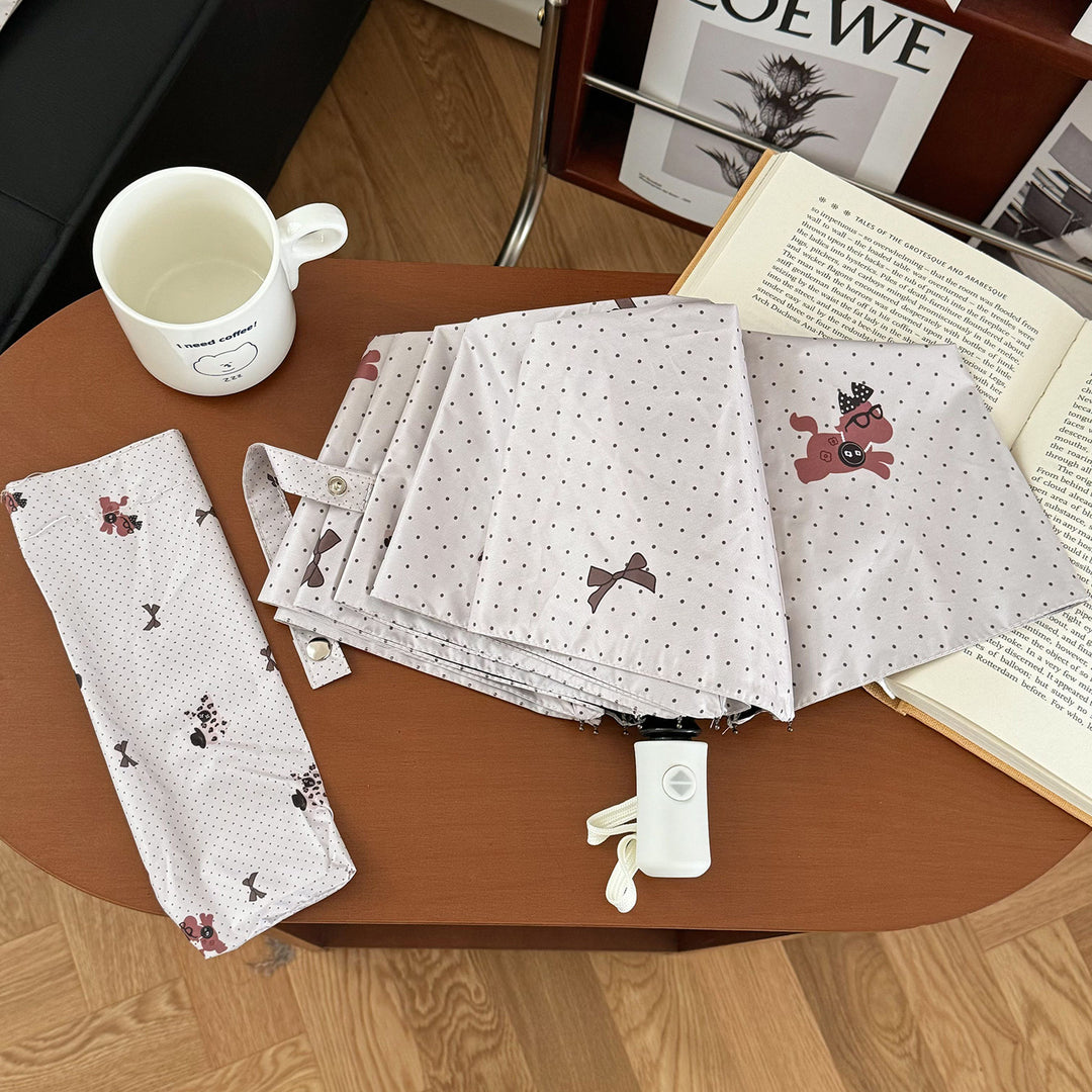 Ladies collapsible umbrella with playful design Bowlift