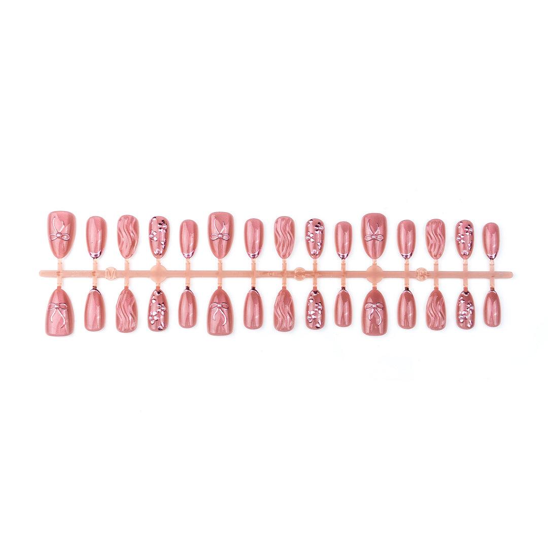 Exquisite Floral Motif Press-On Nail Tips Bowlift