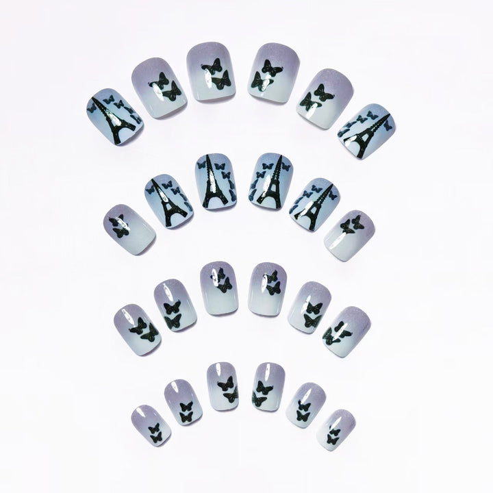 Artistic Parisian Butterfly Nail Art Bowlift