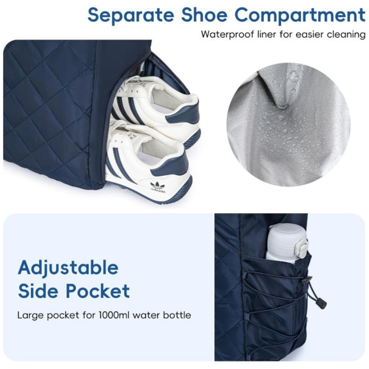 Quilted Tennis Tote Bag Bowlift