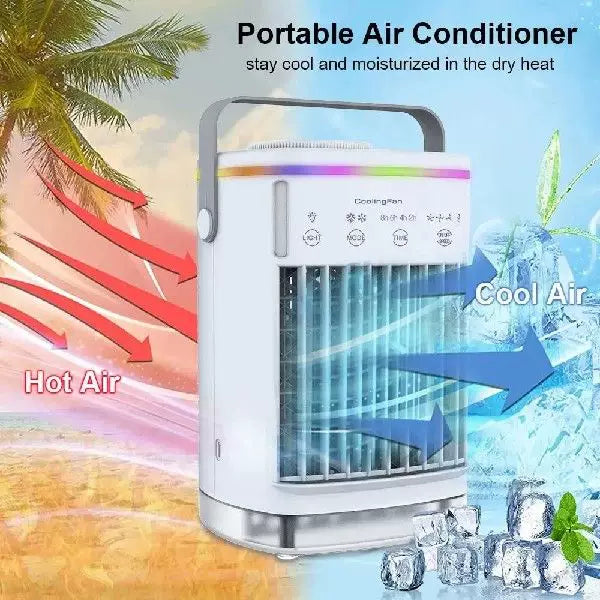 Unisex One Size compact USB rechargeable vaporizer personal air cooler with removable water tank and carrying handle Bowlift