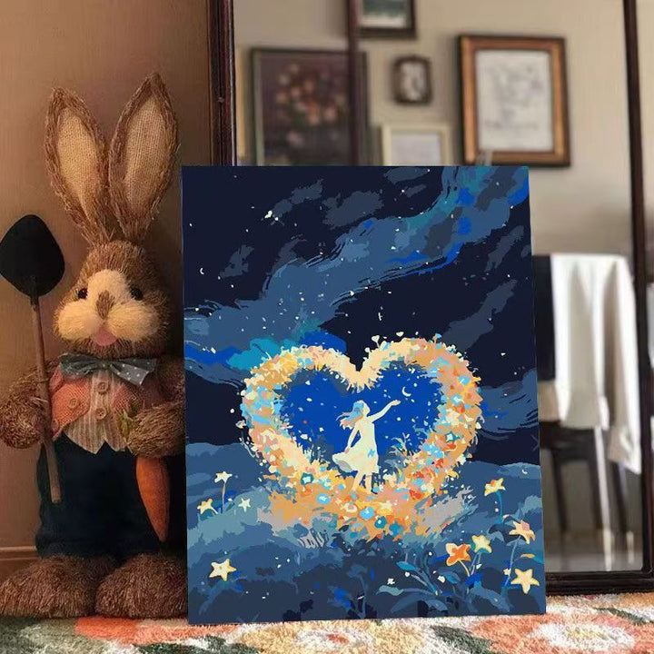 Artistic Heart-Themed Canvas Artwork Bowlift