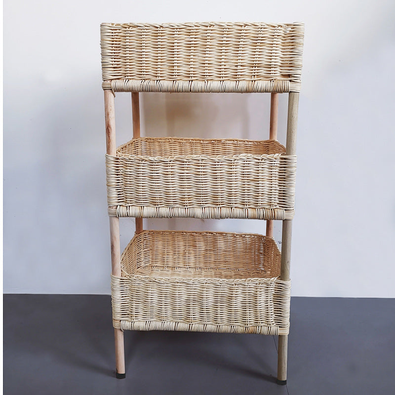 Versatile shelf cart with woven baskets Bowlift