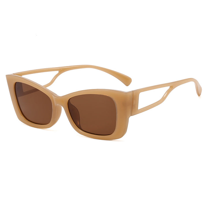Ladies trendy geometric sunglasses with square frame Bowlift