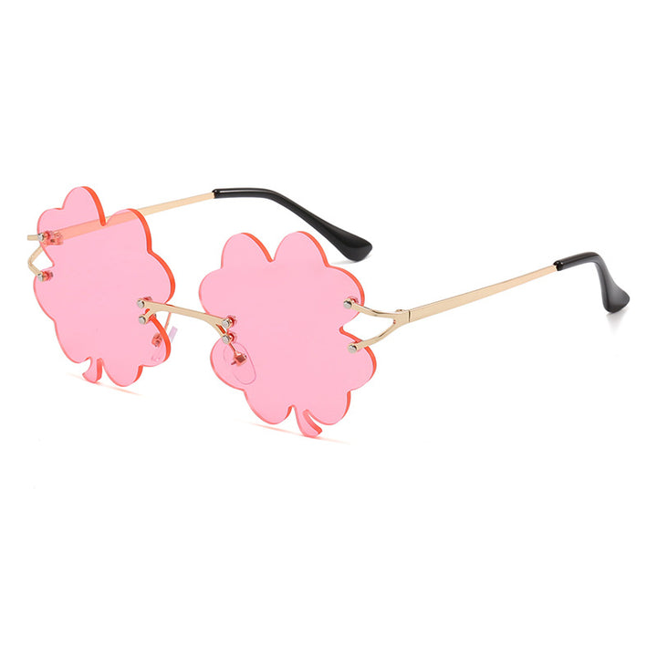 Women playful sunglasses with unique flower frame Bowlift