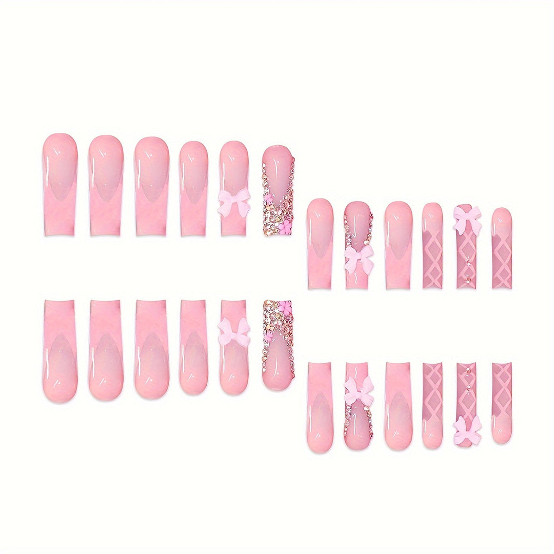 Decorative Press-On Nail Set Bowlift