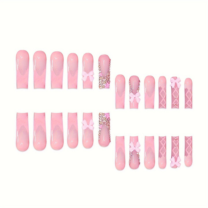 Decorative Press-On Nail Set Bowlift