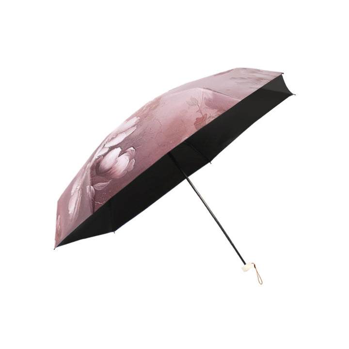 Ladies Artistic Umbrella with Landscape Motif Bowlift