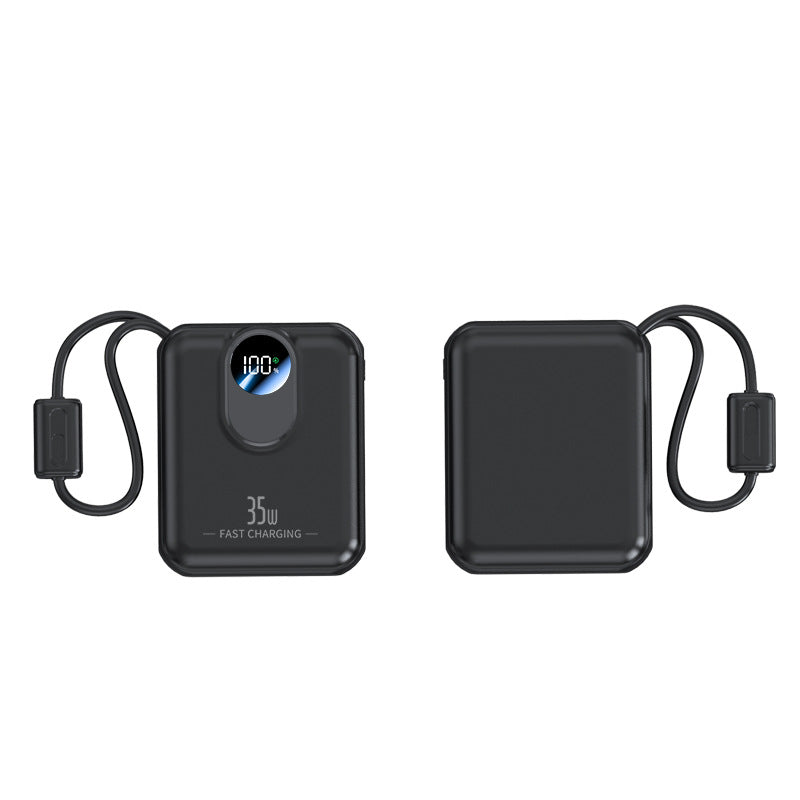 Power bank with fast charging function and integrated charging cables Bowlift