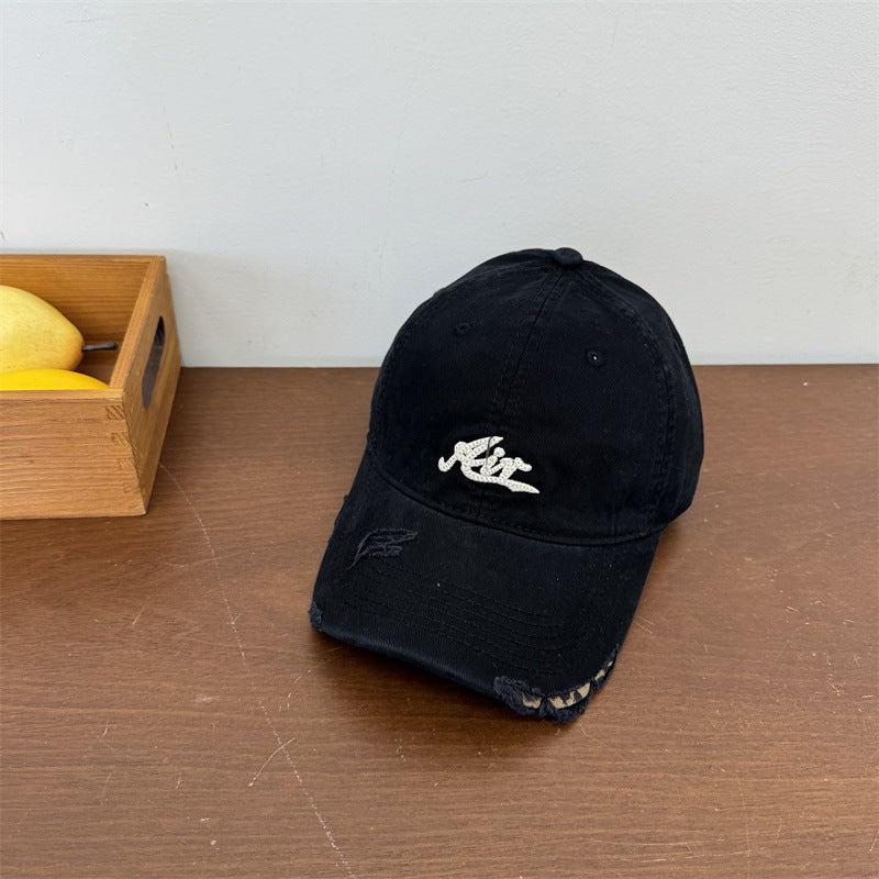 Women's Distressed Vintage Baseball Cap Bowlift