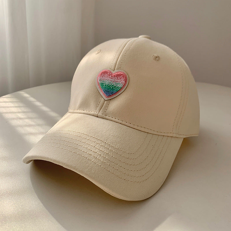 Women's Casual Heart Embroidered Baseball Cap Bowlift