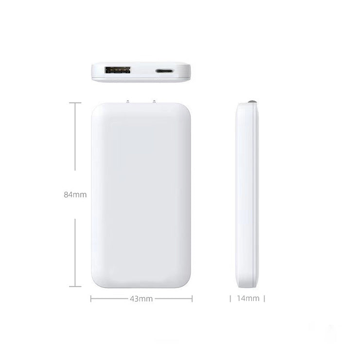 Compact dual-port USB wall charger with foldable plug Bowlift