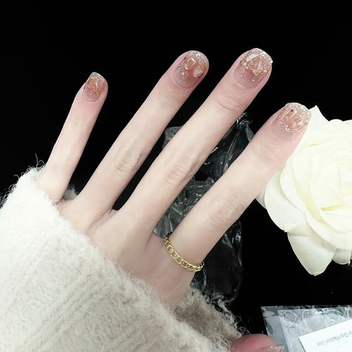 Decorative Glitter Press-On Nail Tips Bowlift