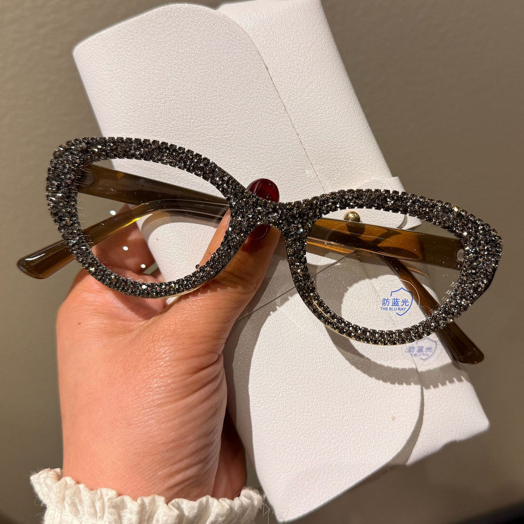 Women Glittering Cat-Eye Sunglasses Bowlift