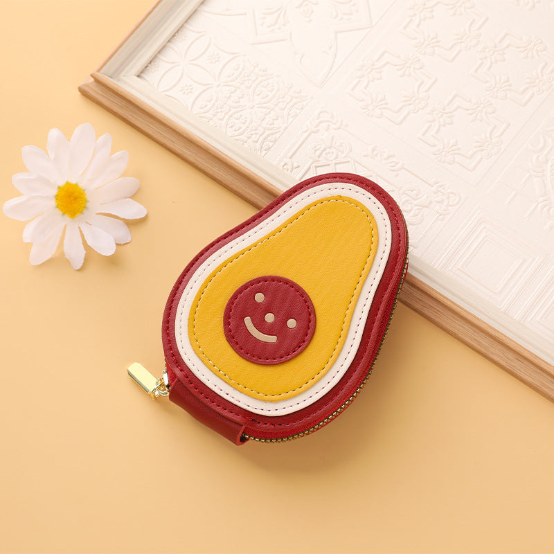 Fun Fruit-Themed Zippered Coin Purse Bowlift