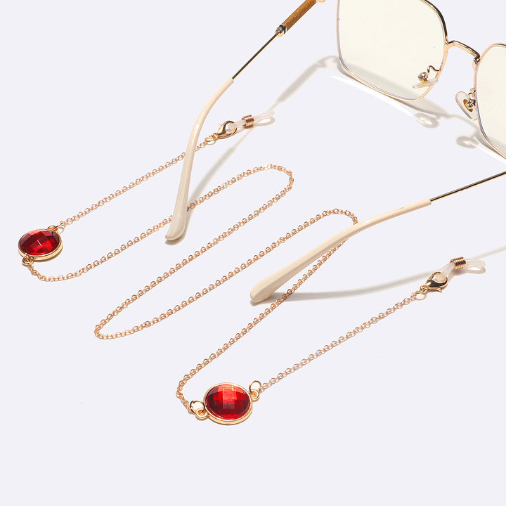 Elegant Gemstone Eyewear Chain Bowlift