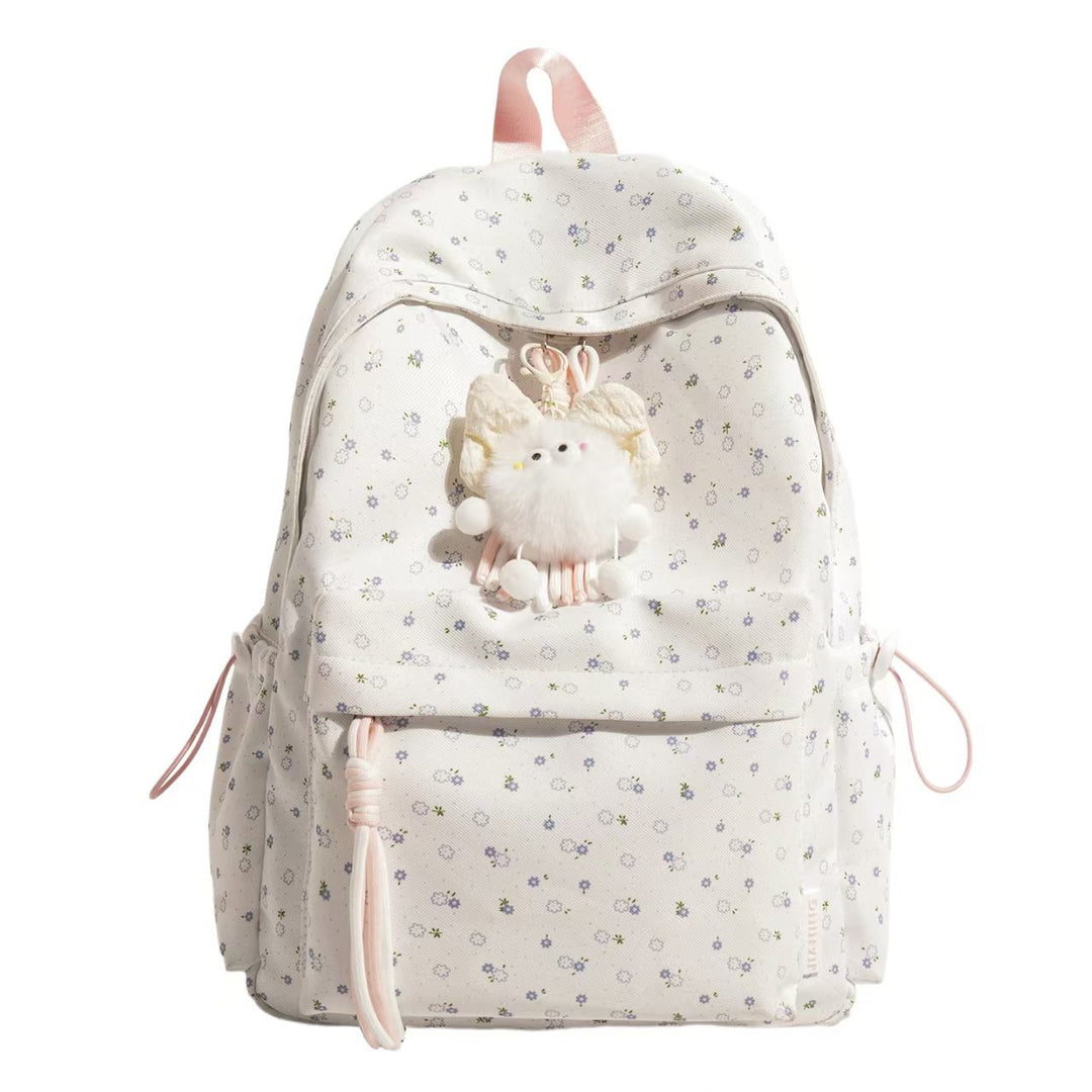 Cute Floral Print Backpack Bowlift