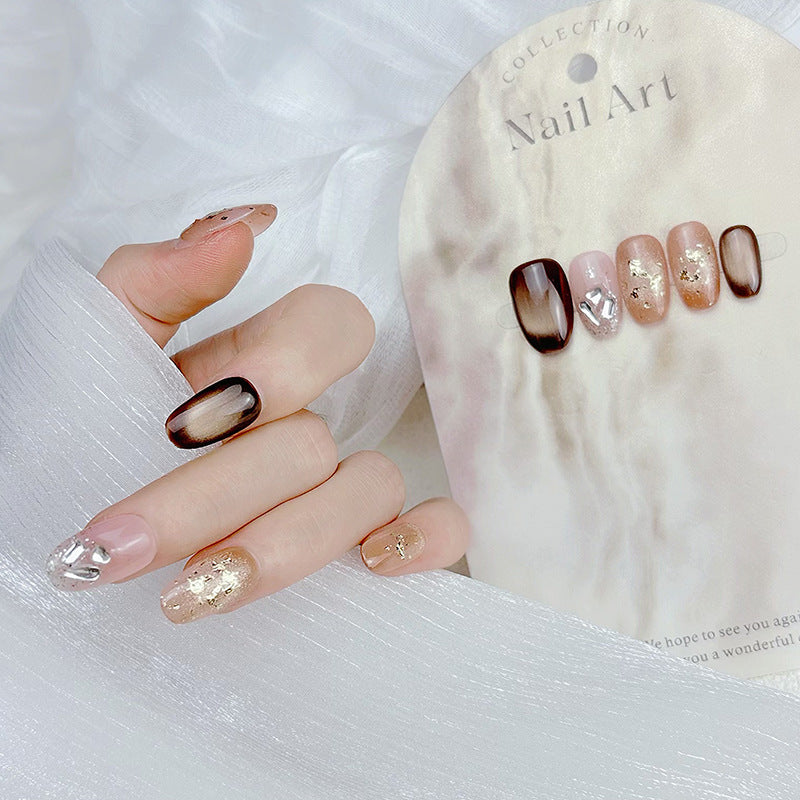 Elegant French Tip Press On Nails Bowlift
