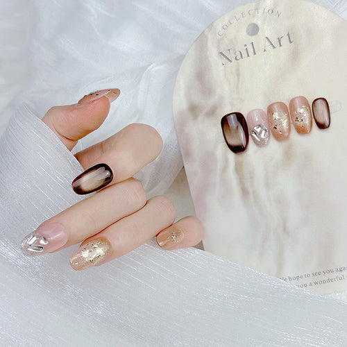 Elegant French Tip Press On Nails Bowlift