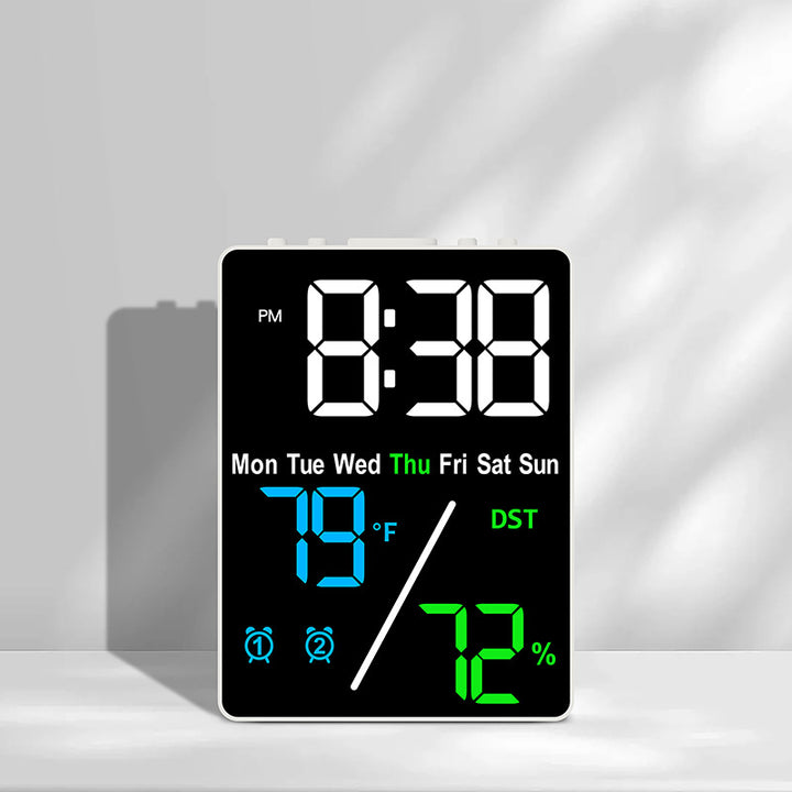 Digital Multifunction Alarm Clock with Hygrometer and Temperature Display Bowlift