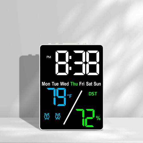 Digital Multifunction Alarm Clock with Hygrometer and Temperature Display Bowlift