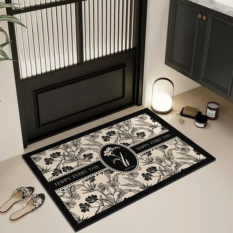 Elegant Country-Themed Bathroom Mat Bowlift