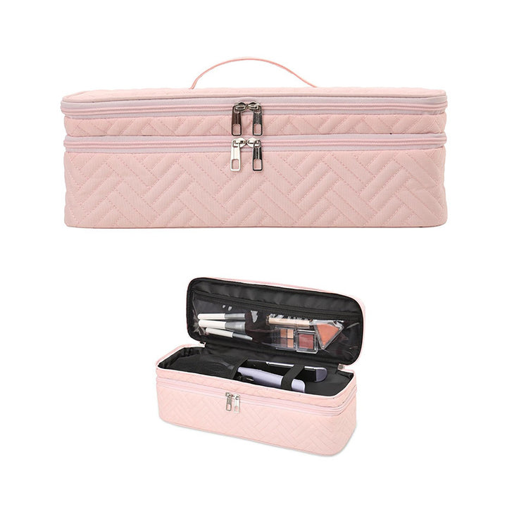 Cosmetic organizer bag for hair dryers and styling tools Bowlift