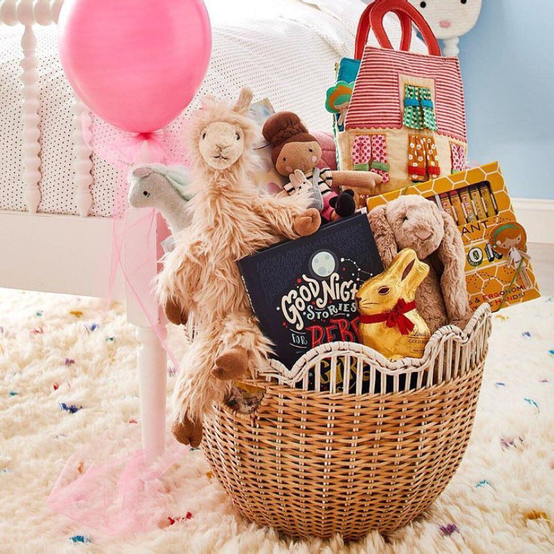 Playful storage basket with wave edge Bowlift