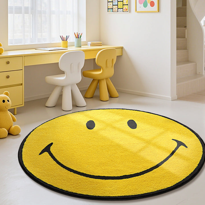 Playful Smiley Face Area Rug Bowlift