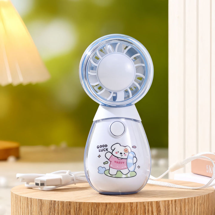 Ladies Portable Hand Fan with Cute Animal Design Bowlift