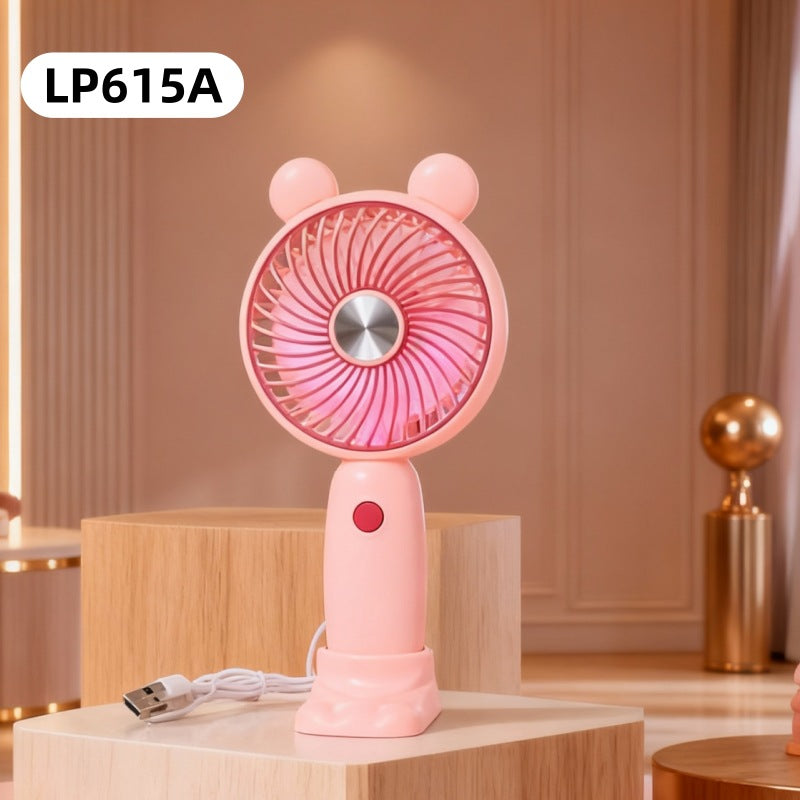 Women's portable hand fan with LED display Bowlift