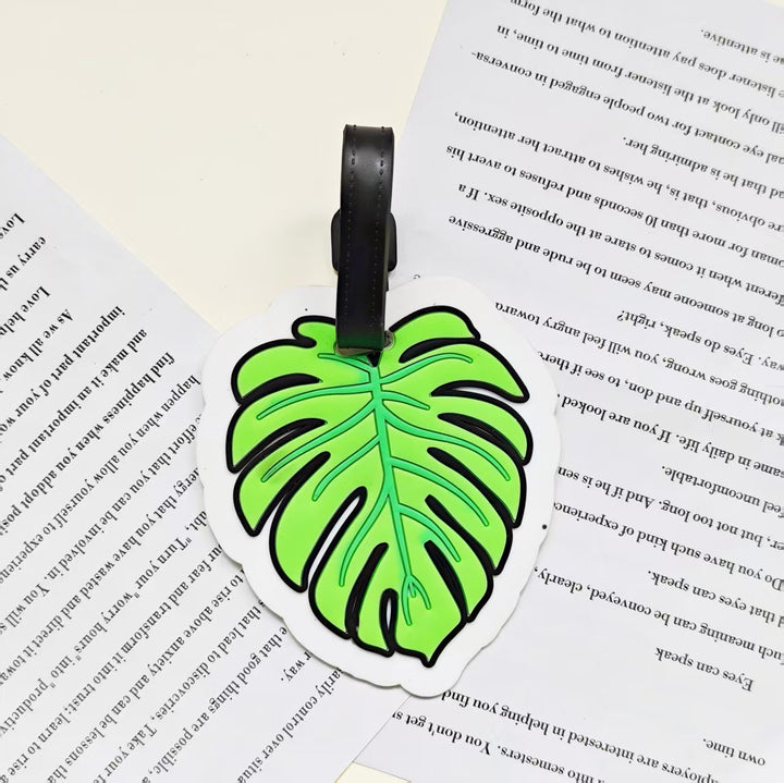 Unisex Tropical Leaf-Shaped Luggage Tag Bowlift