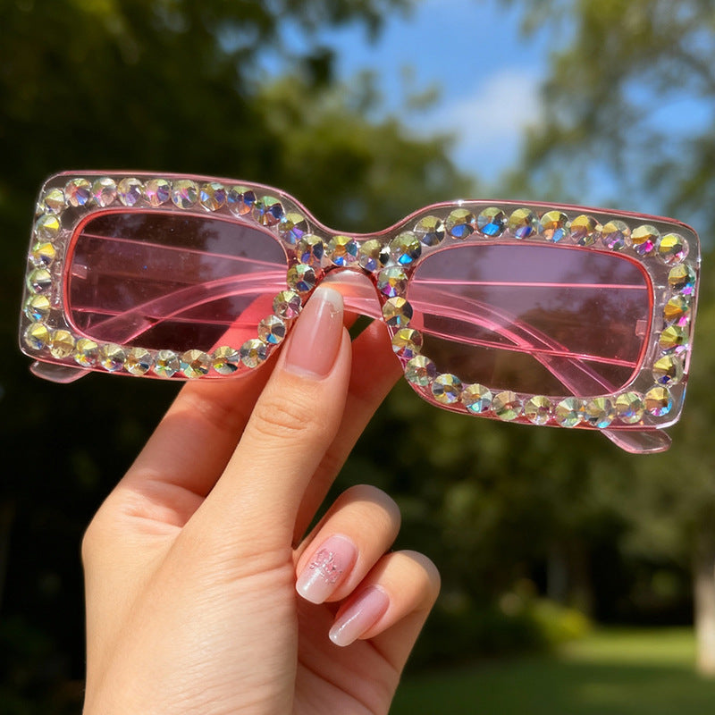 Decorative Rhinestone-Embellished Sunglasses Bowlift