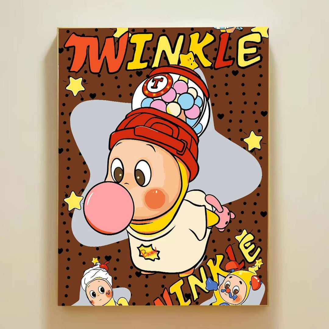 Playful Cartoon Themed Wall Art Canvas Print Bowlift