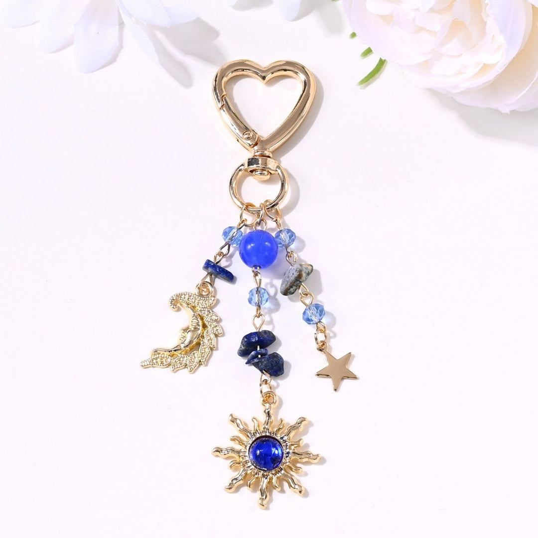Keychain with Sparkling Sun Motif Bowlift