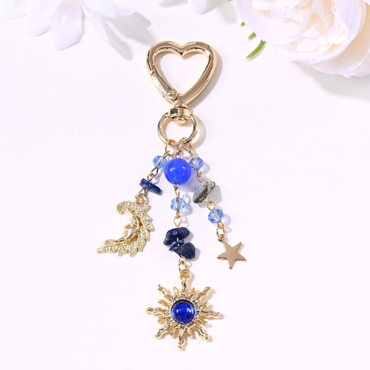 Keychain with Sparkling Sun Motif Bowlift