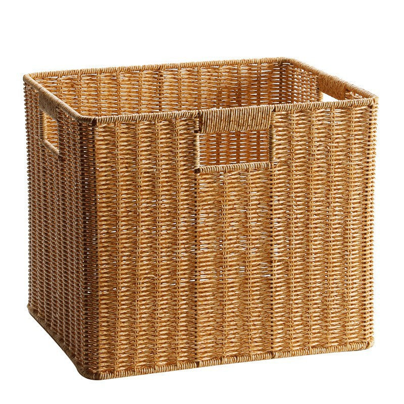 Storage basket made of natural rattan