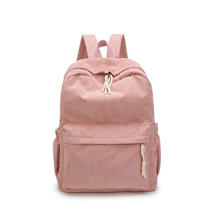 Corduroy Fabric Backpack Bowlift