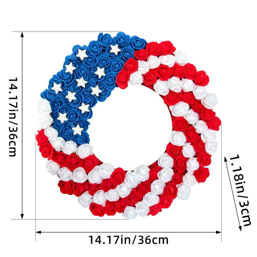 Unisex nan more patriotic door wreath with eagle Statue of Liberty and flag motif Bowlift