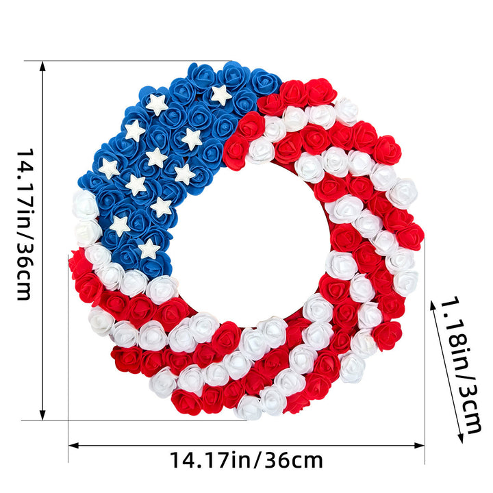 Unisex nan more patriotic door wreath with eagle Statue of Liberty and flag motif Bowlift
