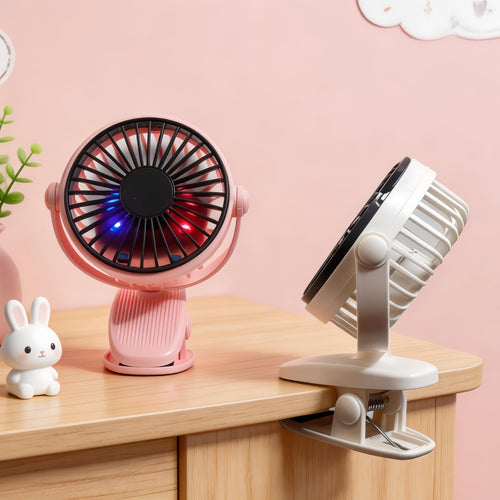 Women Portable Hand Fan with Creative Animal Ears Bowlift