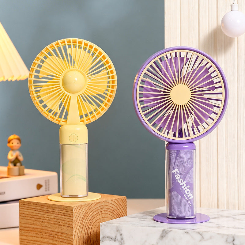 Cooling compact portable rechargeable handheld fan with detachable stand and USB charging Bowlift