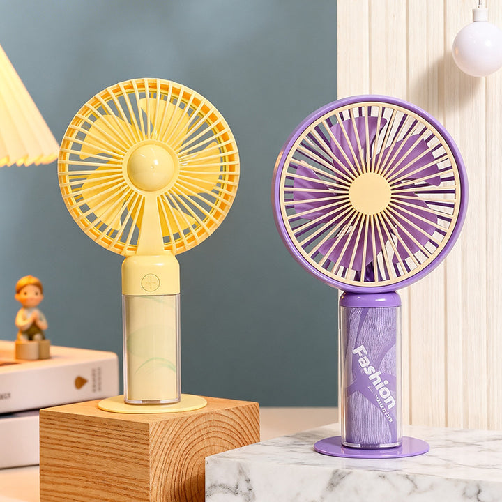 Women portable hand fan with flexible tilt mechanism and stylish heart design Bowlift
