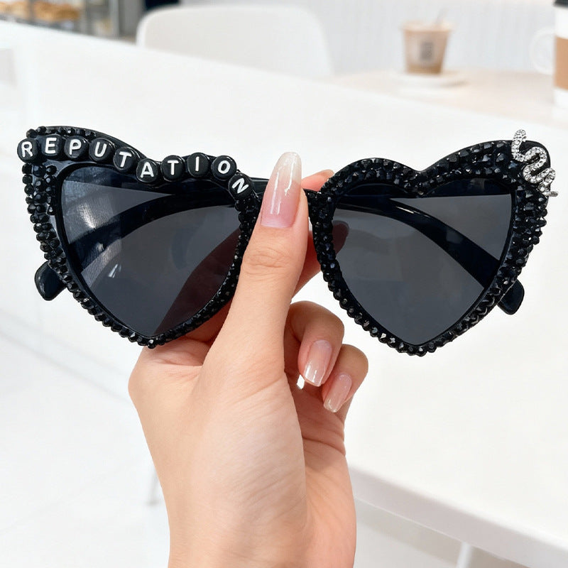 Statement Heart-Frame Sunglasses Bowlift